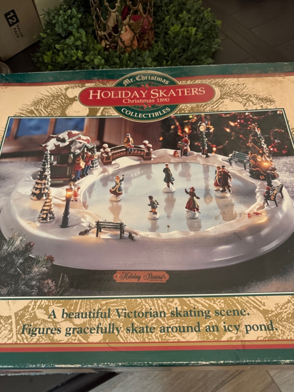 Mr Christmas Vintage Collectible Victorian Ice Rink in Box